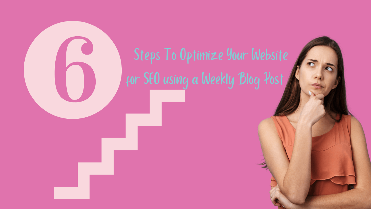 6 Easy Steps To Optimize Your Website for SEO using a Weekly Blog Post