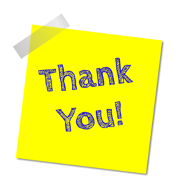 Thank you post it note.